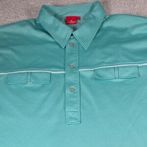 J.Lindeberg Polo Shirt Mens XL Teal Short Sleeve Golf Performance Golfcore Green